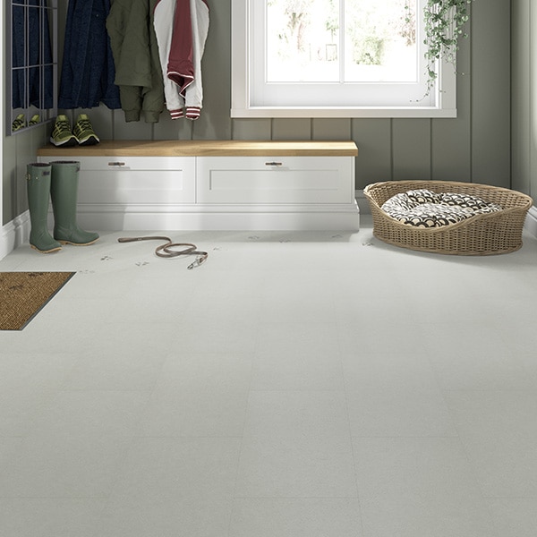 Spectra Luxury Rigid Core Click Vinyl Flooring Oyster White Tile