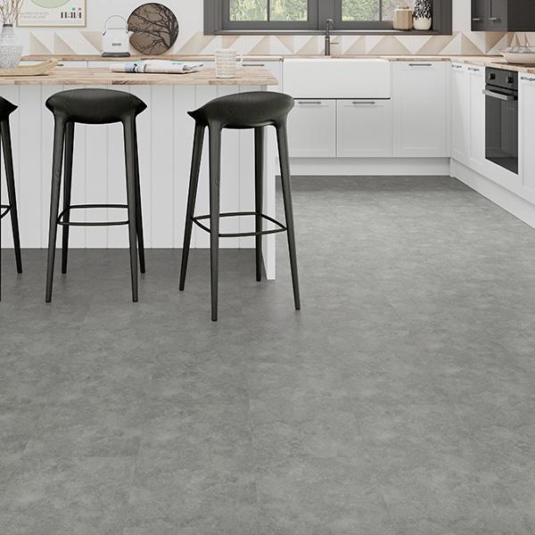Spectra Luxury Rigid Core Click Vinyl Flooring Smoke Grey Tile